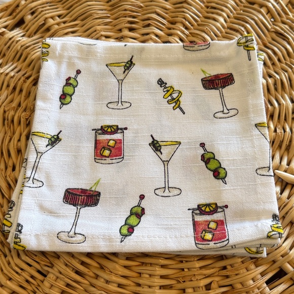 NWT Set-of-6 Dream Home New York 100% Cotton 6”x6” Print Cocktail Napkins - Picture 8 of 8